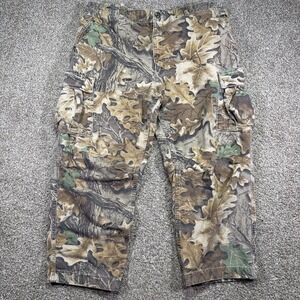 Rattlers Brand Camo Pants USA Made Cargo Adjustable 40X25 90s Realtree